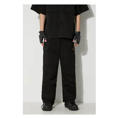 Bavlněné kalhoty Heron Preston Vintage Wash Cargo Pants černá barva, jednoduché, HMCF012F23FAB00