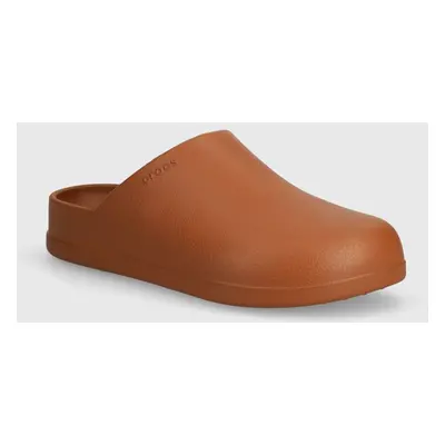 Pantofle Crocs Dylan Clog pánské, hnědá barva, 209366