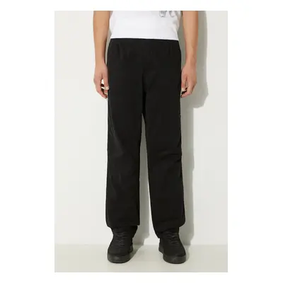 Kalhoty C.P. Company Stretch Sateen Loose Chino Pants pánské, černá barva, jednoduché, 17CMPA110