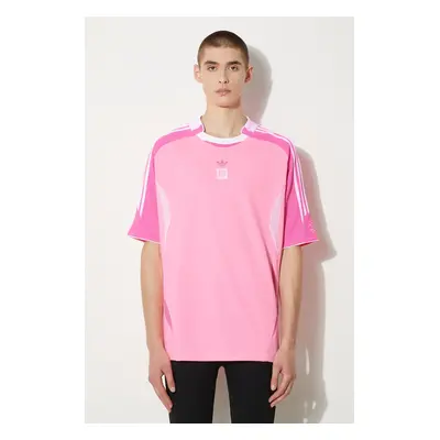 Tričko adidas Originals adidas x NTS Radio Jersey 2 růžová barva, JI5147