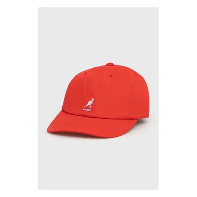 Bavlněná čepice Kangol červená barva, s aplikací, K5165HT.CG637-CG637