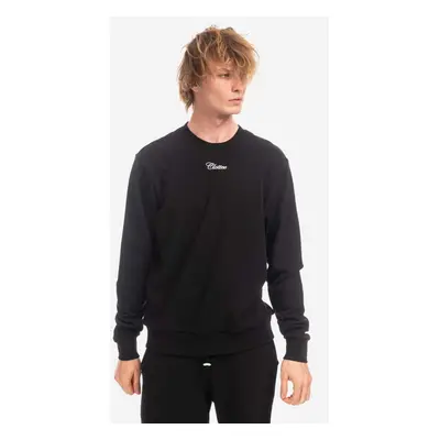 Bavlněná mikina CLOTTEE pánská, černá barva, hladká, CTSS3003.BLACK-BLACK