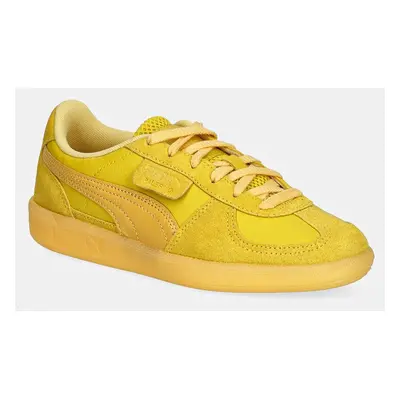 Kožené sneakers boty Puma Palermo žlutá barva, 398381