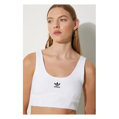 Top adidas Originals Trefoil Bra bílá barva, IN4116