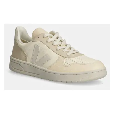 Kožené sneakers boty Veja V-10 béžová barva, VX0503673B