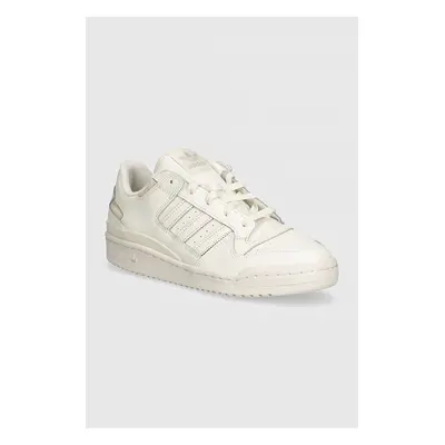 Kožené sneakers boty adidas Originals Forum Low bílá barva, IH7828