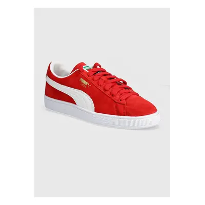 Semišové sneakers boty Puma Suede Classic červená barva, 399781