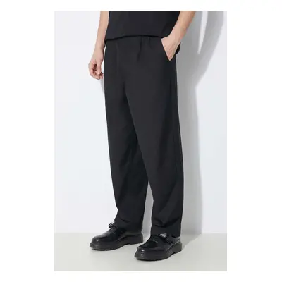 Kalhoty Vans Premium Standards Pleat Front Pant LX pánské, černá barva, jednoduché, VN000GVYBLK1