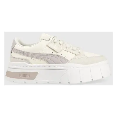 Kožené sneakers boty Puma Mayze Stack Luxe Wns béžová barva, 389853