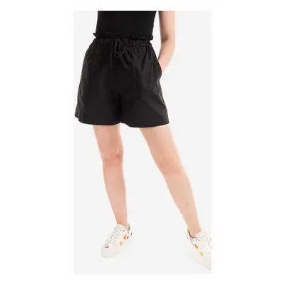 Bavlněné šortky Woolrich Poplin Short CFWWSH0021FRUT302 černá barva, hladké, high waist