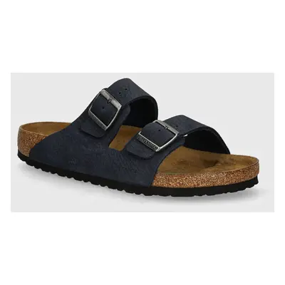 Nubukové pantofle Birkenstock Arizona tmavomodrá barva, 1028095