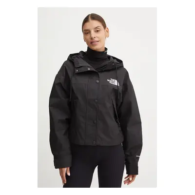 Bunda The North Face Reign on Jacket dámská, černá barva, přechodná, oversize, NF0A8BCHJK31