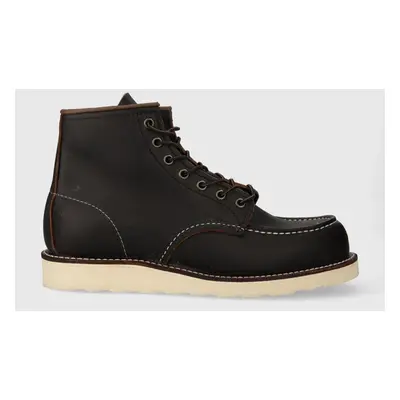 Kožené boty Red Wing 6-INCH Classic Moc Toe pánské, černá barva, 8849