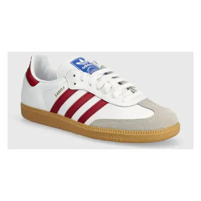 Kožené sneakers boty adidas Originals Samba OG bílá barva, IF3813