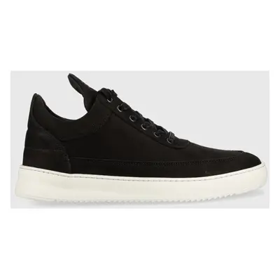 Semišové sneakers boty Filling Pieces Low Top Ripple černá barva, 25121721863