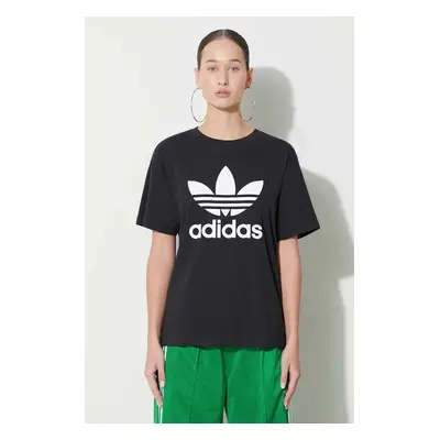 Tričko adidas Originals Trefoil Tee černá barva, IR9533