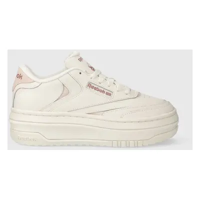 Kožené sneakers boty Reebok Club C Extra béžová barva