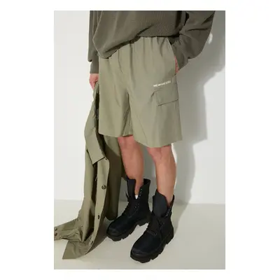 Bavlněné šortky MKI MIYUKI ZOKU Ripstop Cargo Shorts zelená barva, RIPSTOP.CARGO.SHORTS