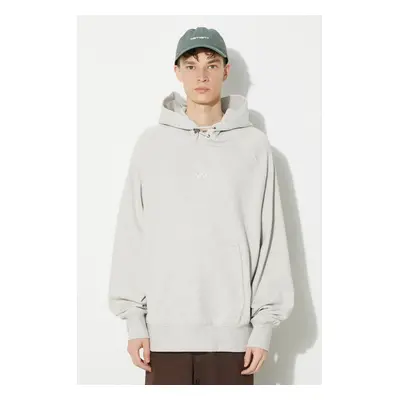 Bavlněná mikina Vans Premium Standards Hoodie Fleece LX pánská, béžová barva, s kapucí, melanžov