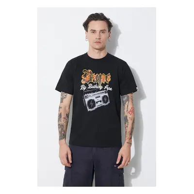 Bavlněné tričko A Bathing Ape Bape Boombox Tee M černá barva, s potiskem, 1J80110044