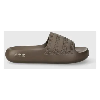 Boty adidas Originals Adilette Ayoon šedá barva, na platformě, IF7617