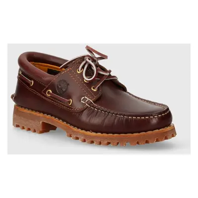 Kožené polobotky Timberland Authentic pánské, vínová barva, TB0500096481