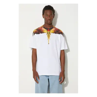 Bavlněné tričko Marcelo Burlon Icon Wings Basic Tee bílá barva, s potiskem, CMAA056F24JER0010125