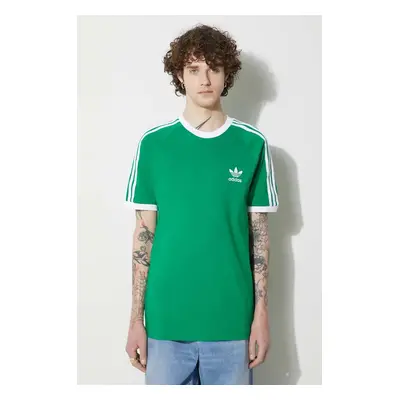 Bavlněné tričko adidas Originals Adicolor Classics 3-Stripes Tee zelená barva, s potiskem, IM041