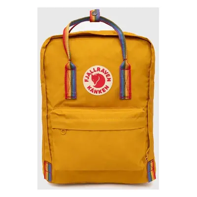 Batoh Fjallraven Kanken Rainbow dámský, oranžová barva, velký, s aplikací, F23620