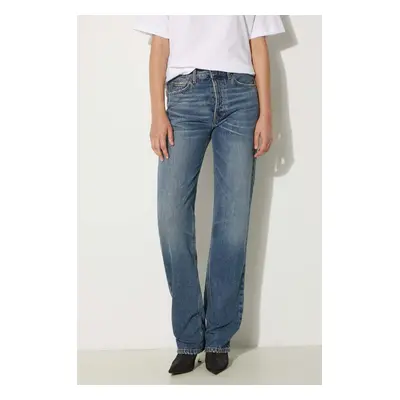 Džíny Fiorucci Mid Blue Straight Fit Jeans dámské, high waist, W01FPDJE075DN01DN02