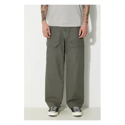 Bavlněné kalhoty Gramicci Canvas Eqt Pant zelená barva, jednoduché, G4SM.P004