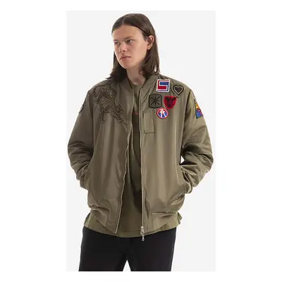 Oboustranná bomber bunda Maharishi Reversible MA1 Japanese Nylon Twill 8046 OLIVE pánská, zelená