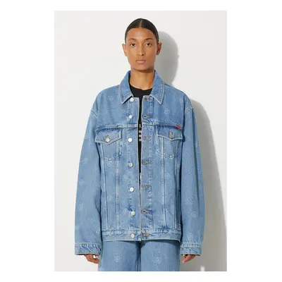 Džínová bunda Martine Rose Oversized Denim Jacket dámská, modrá barva, přechodná, oversize, 201W