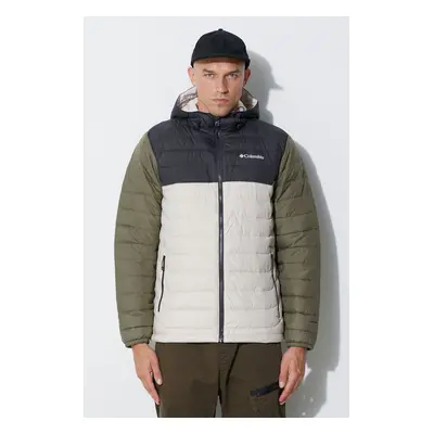 Sportovní bunda Columbia Powder Lite Hooded Jkt zelená barva, 1693931