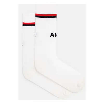 Vlněné ponožky AMBUSH Logo Low Soccer Socks bílá barva, BMRA002F24KNI0010100