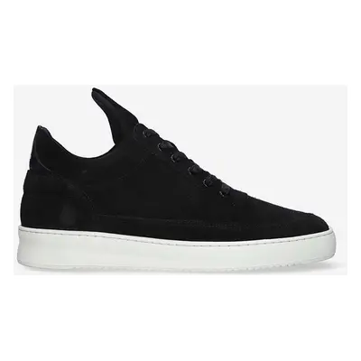 Semišové sneakers boty Filling Pieces Low Top Perforated černá barva, 10120101861