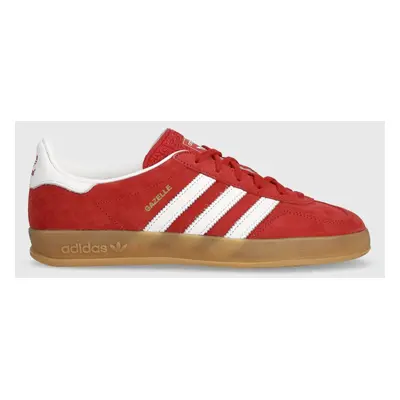 Semišové sneakers boty adidas Originals Gazelle Indor oranžová barva, H06261