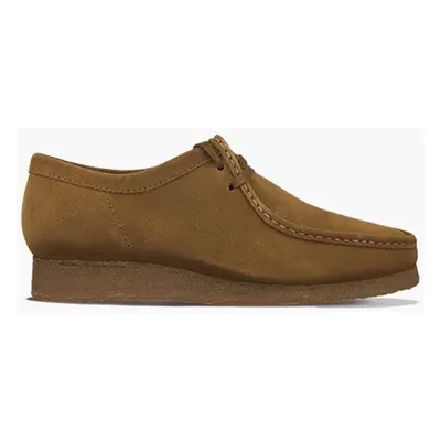 Semišové polobotky Clarks Originals Wallabee hnědá barva, 26155518