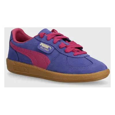 Semišové sneakers boty Puma Palermo Cobalt Glaze modrá barva, 396463