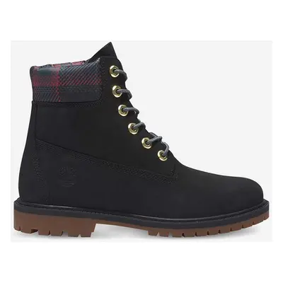 Semišové workery Timberland 6IN Hert BT Cupsole W dámské, černá barva, na plochém podpatku, lehc