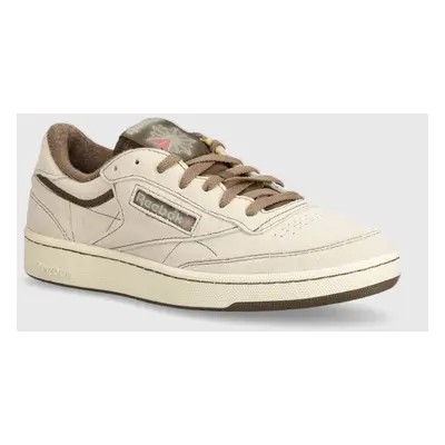 Semišové sneakers boty Reebok Classic Club C 85 Vintage béžová barva, 100074161