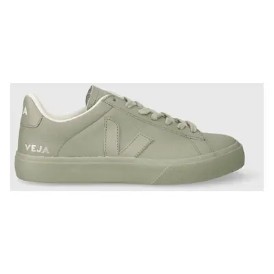 Kožené sneakers boty Veja Campo zelená barva, CP0503322A