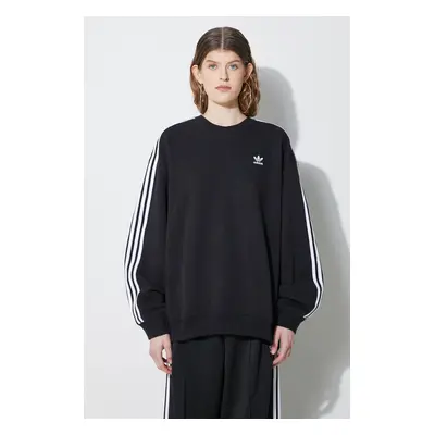 Mikina adidas Originals dámská, černá barva, s aplikací, IU2423