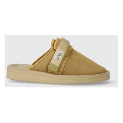 Semišové pantofle Suicoke béžová barva, OG.072VS-beige