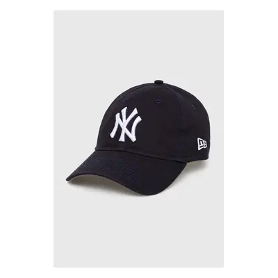 Bavlněná baseballová čepice New Era tmavomodrá barva, s aplikací, NEW YORK YANKEES