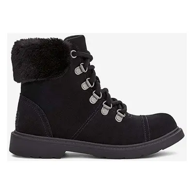 Semišové workery UGG Azell Hiker Weather dámské, černá barva, zateplené, 1123622K.BLKS-BLKS