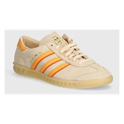 Kožené sneakers boty adidas Originals Hamburg 24 béžová barva, IG2109