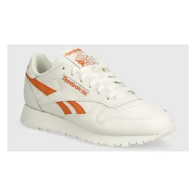 Kožené sneakers boty Reebok Classic Classic Leather béžová barva, 100074358