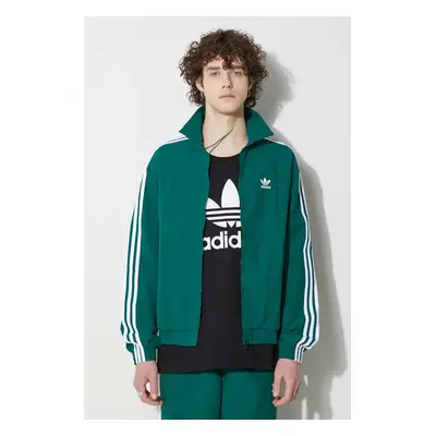 Halenka adidas Originals pánská, zelená barva, přechodná, IT2494