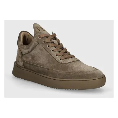 Semišové sneakers boty Filling Pieces Low Top Suede hnědá barva, 10122791405